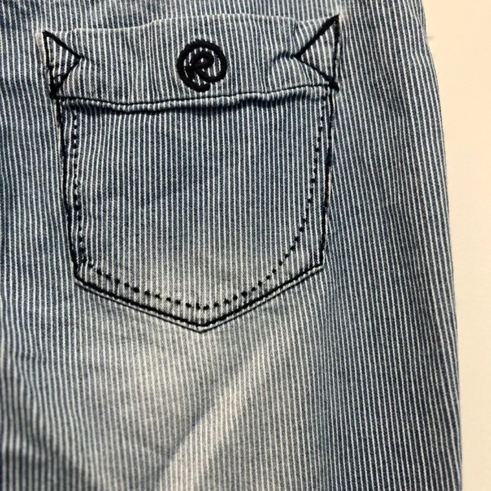ReWash Low Rise Jeans - Size 7 - Denim & White Pin Stripe - EUC - Picture 10 of 14